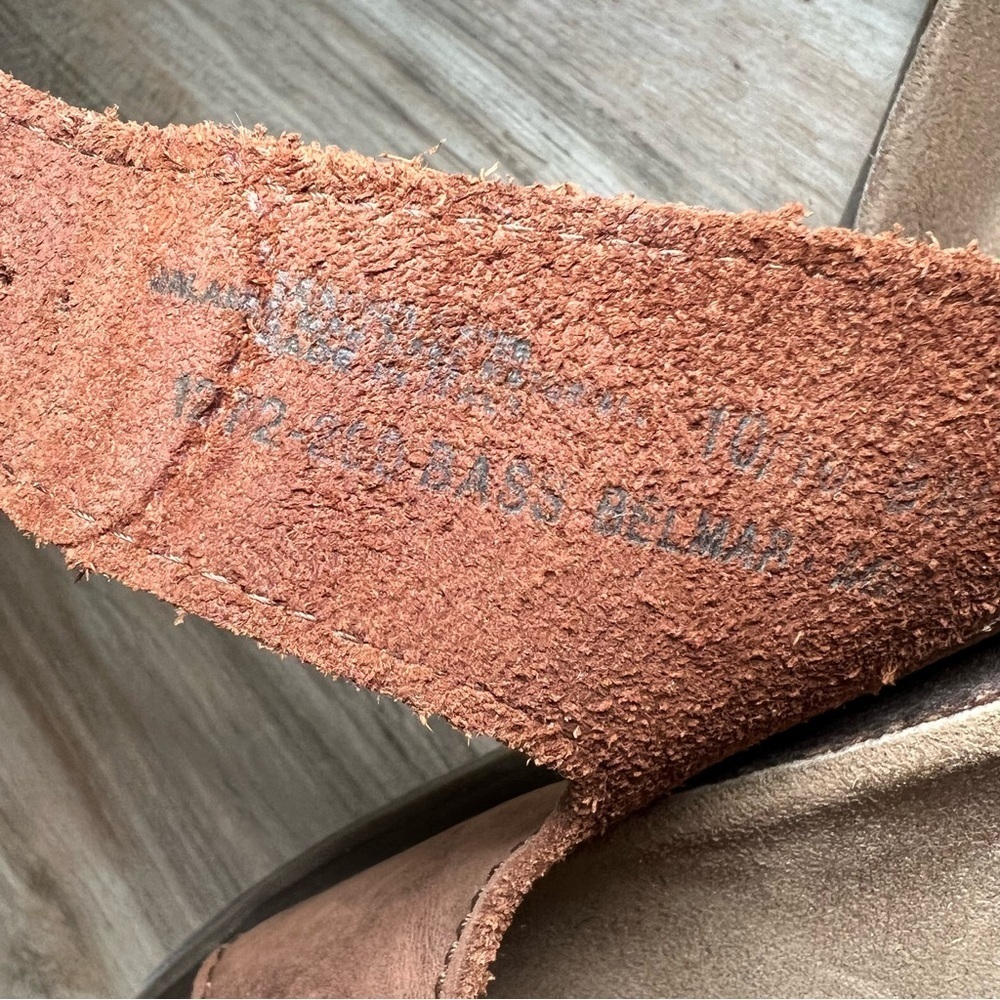GH Bass & Co Made in Italy Men’s Double Strap Brown Leather Sandals Mens Size 10 - Picture 10 of 12